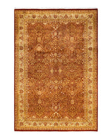 One-of-a-Kind Imported Hand-knotted Area Rug  - Orange,  6' 1" x 8' 10" - Modern Rug Importers
