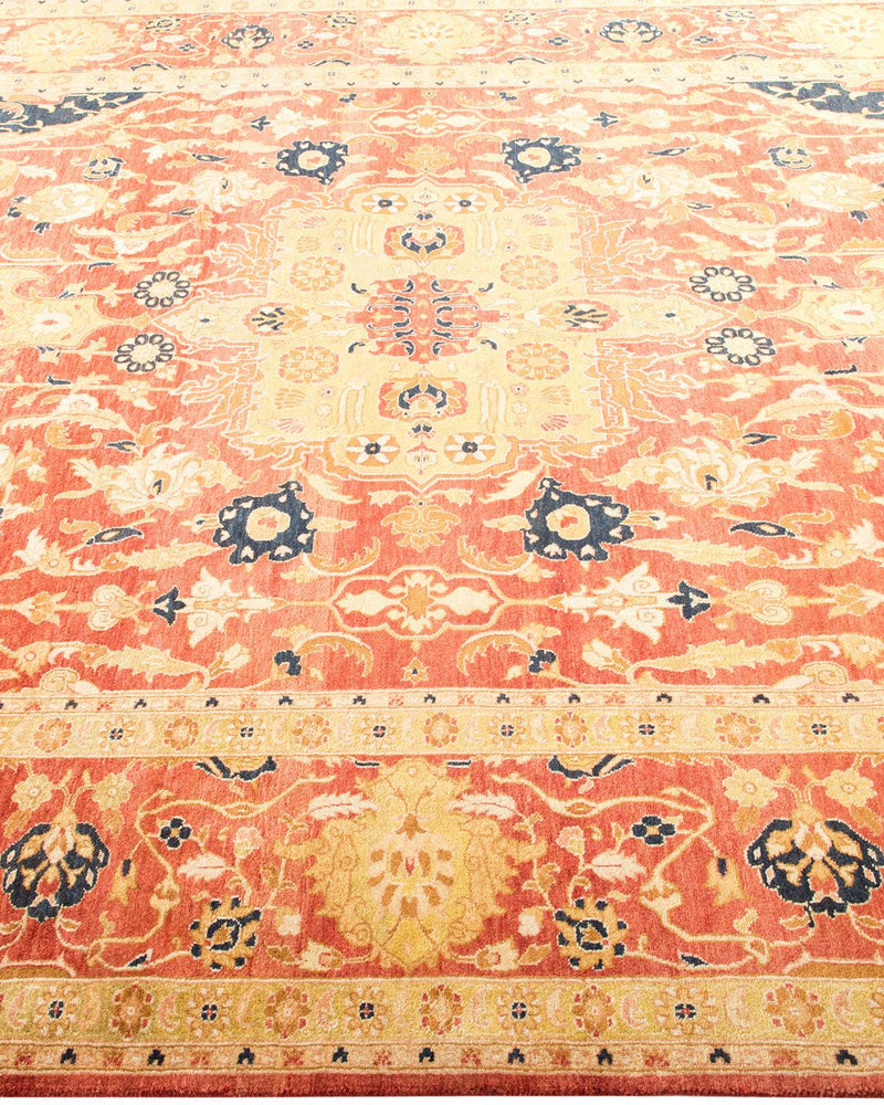One-of-a-Kind Imported Hand-knotted Area Rug  - Orange, 6' 1" x 8' 9" - Modern Rug Importers
