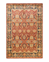 One-of-a-Kind Imported Hand-knotted Area Rug  - Orange,  6' 1" x 9' 0" - Modern Rug Importers