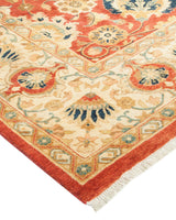 One-of-a-Kind Imported Hand-knotted Area Rug  - Orange, 6' 1" x 9' 4" - Modern Rug Importers