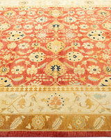 One-of-a-Kind Imported Hand-Knotted Area Rug  - Orange, 6' 2" x 8' 10" - Modern Rug Importers