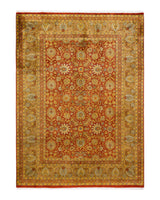 One-of-a-Kind Imported Hand-knotted Area Rug  - Orange, 6' 2" x 8' 5" - Modern Rug Importers