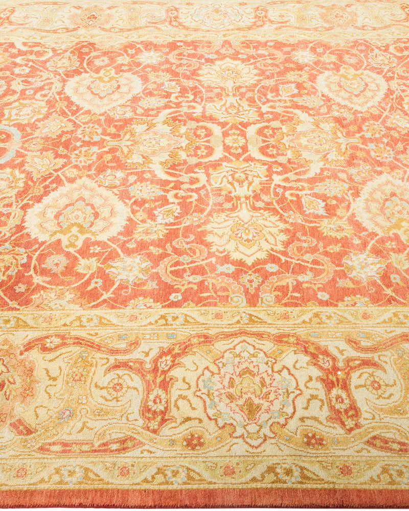 One-of-a-Kind Imported Hand-knotted Area Rug  - Orange, 6' 2" x 8' 8" - Modern Rug Importers