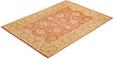 One-of-a-Kind Imported Hand-knotted Area Rug  - Orange, 6' 2" x 8' 8" - Modern Rug Importers