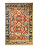One-of-a-Kind Imported Hand-knotted Area Rug  - Orange, 6' 2" x 9' 0" - Modern Rug Importers