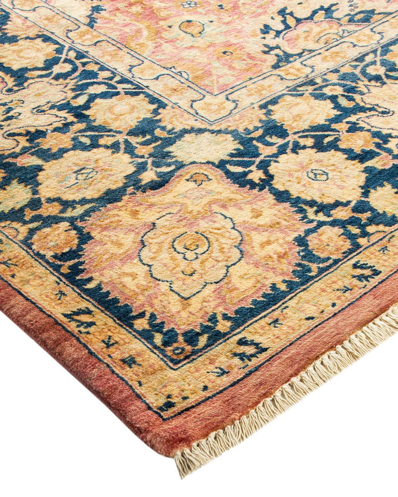 One-of-a-Kind Imported Hand-Knotted Area Rug  - Orange, 6' 2" x 9' 1" - Modern Rug Importers