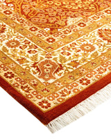 One-of-a-Kind Imported Hand-knotted Area Rug  - Orange,  6' 2" x 9' 2" - Modern Rug Importers