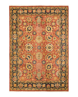One-of-a-Kind Imported Hand-knotted Area Rug  - Orange, 6' 3" x 8' 10" - Modern Rug Importers