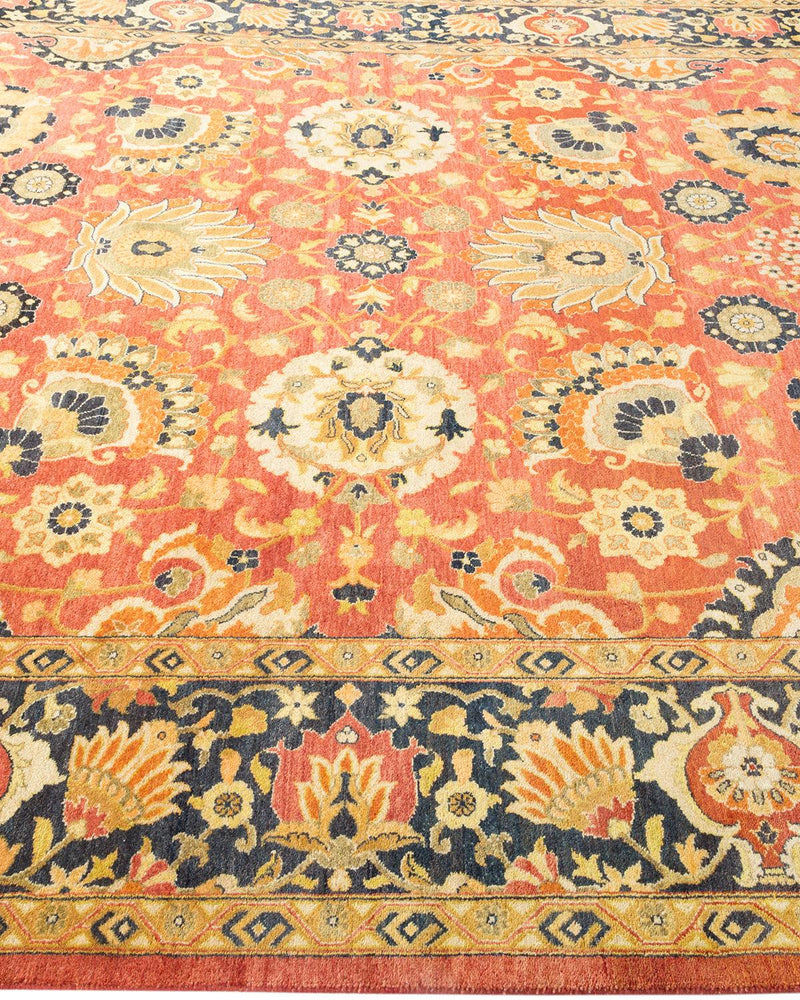 One-of-a-Kind Imported Hand-knotted Area Rug  - Orange, 6' 3" x 8' 10" - Modern Rug Importers
