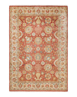 One-of-a-Kind Imported Hand-knotted Area Rug  - Orange, 6' 3" x 9' 0" - Modern Rug Importers