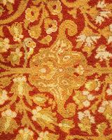 One-of-a-Kind Imported Hand-Knotted Area Rug  - Orange, 6' 3" x 9' 4" - Modern Rug Importers