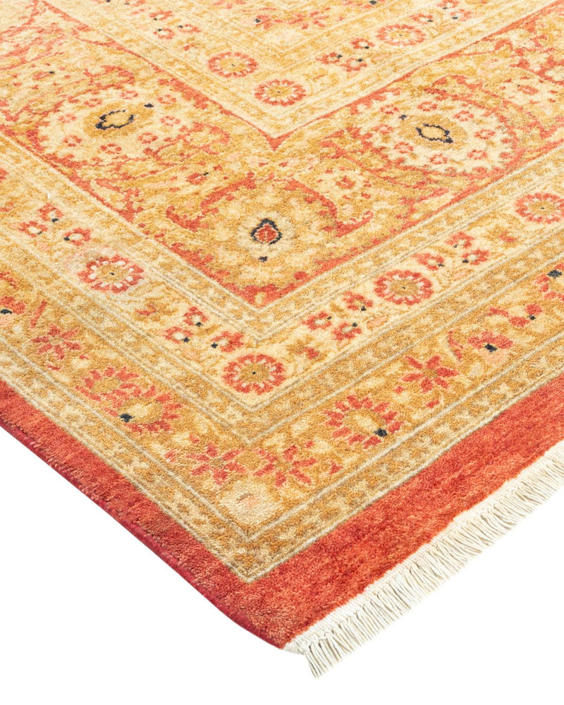 One-of-a-Kind Imported Hand-knotted Area Rug  - Orange, 6' 3" x 9' 6" - Modern Rug Importers