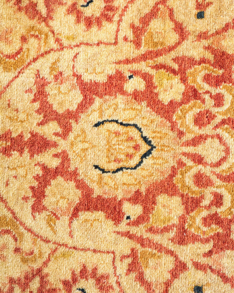 One-of-a-Kind Imported Hand-knotted Area Rug  - Orange, 6' 3" x 9' 7" - Modern Rug Importers