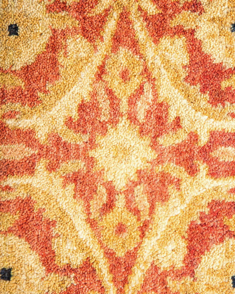 One-of-a-Kind Imported Hand-knotted Area Rug  - Orange, 6' 4" x 9' 1" - Modern Rug Importers