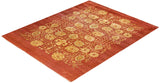 One-of-a-Kind Imported Hand-knotted Area Rug  - Orange,  7' 10" x 9' 10" - Modern Rug Importers