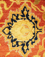 One-of-a-Kind Imported Hand-knotted Area Rug  - Orange,  7' 10" x 9' 8" - Modern Rug Importers