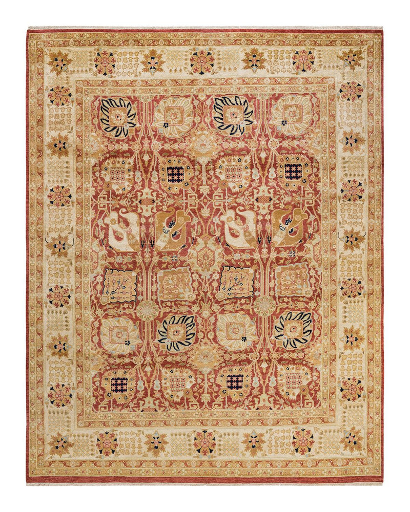 One-of-a-Kind Imported Hand-knotted Area Rug  - Orange, 8' 0" x 10' 2" - Modern Rug Importers