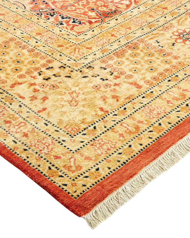 One-of-a-Kind Imported Hand-Knotted Area Rug  - Orange, 8' 0" x 10' 2" - Modern Rug Importers