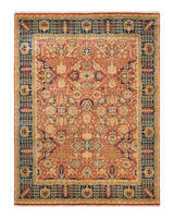 One-of-a-Kind Imported Hand-knotted Area Rug  - Orange, 8' 0" x 10' 5" - Modern Rug Importers