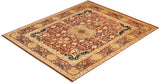 One-of-a-Kind Imported Hand-knotted Area Rug  - Orange, 8' 0" x 9' 7" - Modern Rug Importers