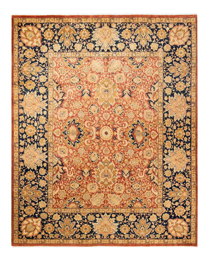 One-of-a-Kind Imported Hand-knotted Area Rug  - Orange, 8' 0" x 9' 9" - Modern Rug Importers