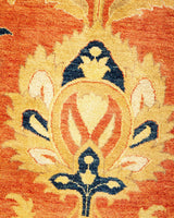 One-of-a-Kind Imported Hand-knotted Area Rug  - Orange,  8' 1" x 10' 0" - Modern Rug Importers
