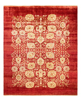One-of-a-Kind Imported Hand-knotted Area Rug  - Orange, 8' 1" x 10' 1" - Modern Rug Importers