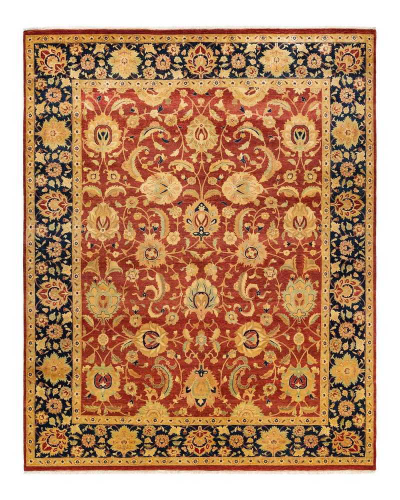 One-of-a-Kind Imported Hand-knotted Area Rug  - Orange,  8' 1" x 10' 3" - Modern Rug Importers