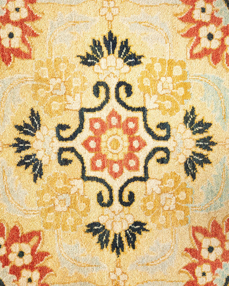 One-of-a-Kind Imported Hand-Knotted Area Rug  - Orange,  8' 1" x 10' 4" - Modern Rug Importers