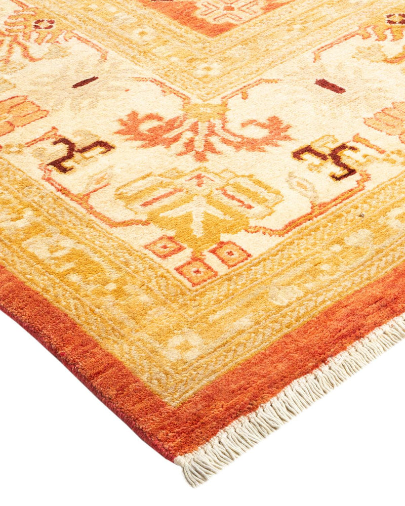 One-of-a-Kind Imported Hand-knotted Area Rug  - Orange, 8' 1" x 9' 6" - Modern Rug Importers