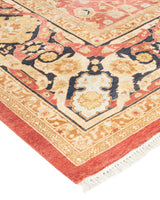 One-of-a-Kind Imported Hand-knotted Area Rug  - Orange, 8' 1" x 9' 8" - Modern Rug Importers