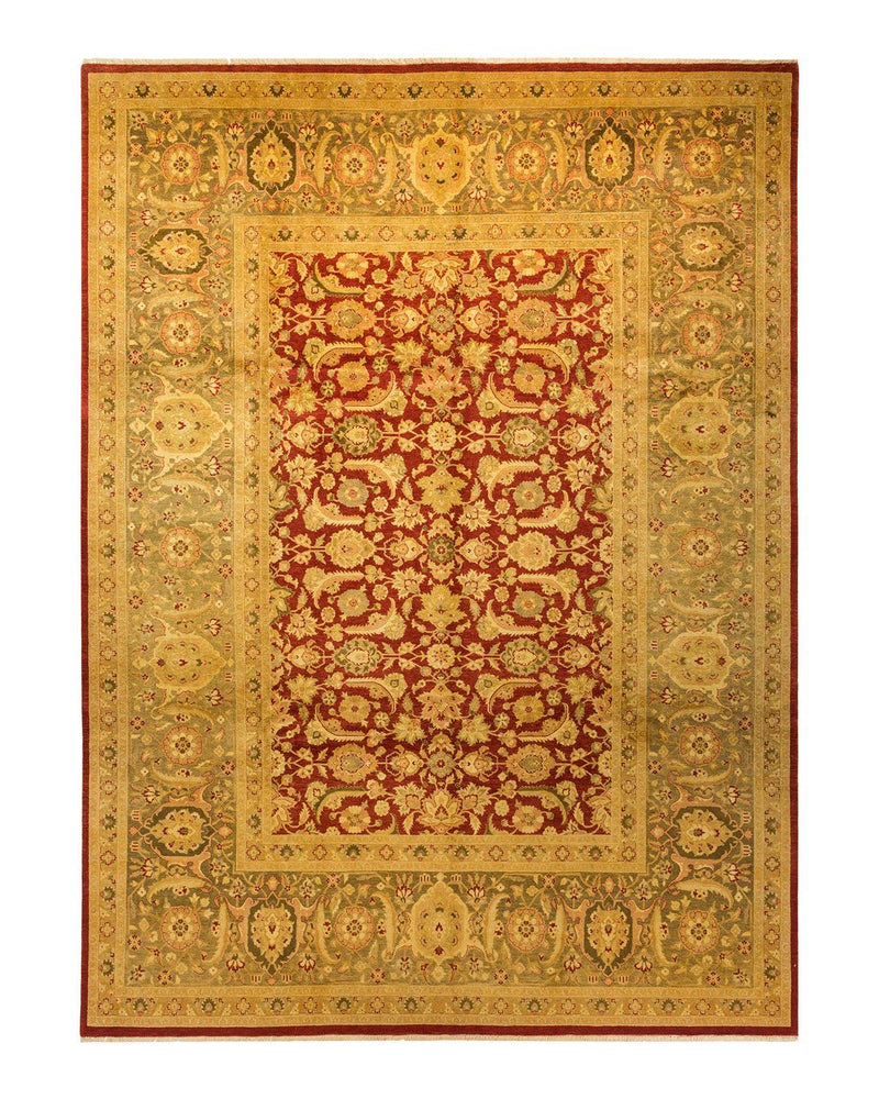 One-of-a-Kind Imported Hand-knotted Area Rug  - Orange, 8' 10" x 12' 1" - Modern Rug Importers