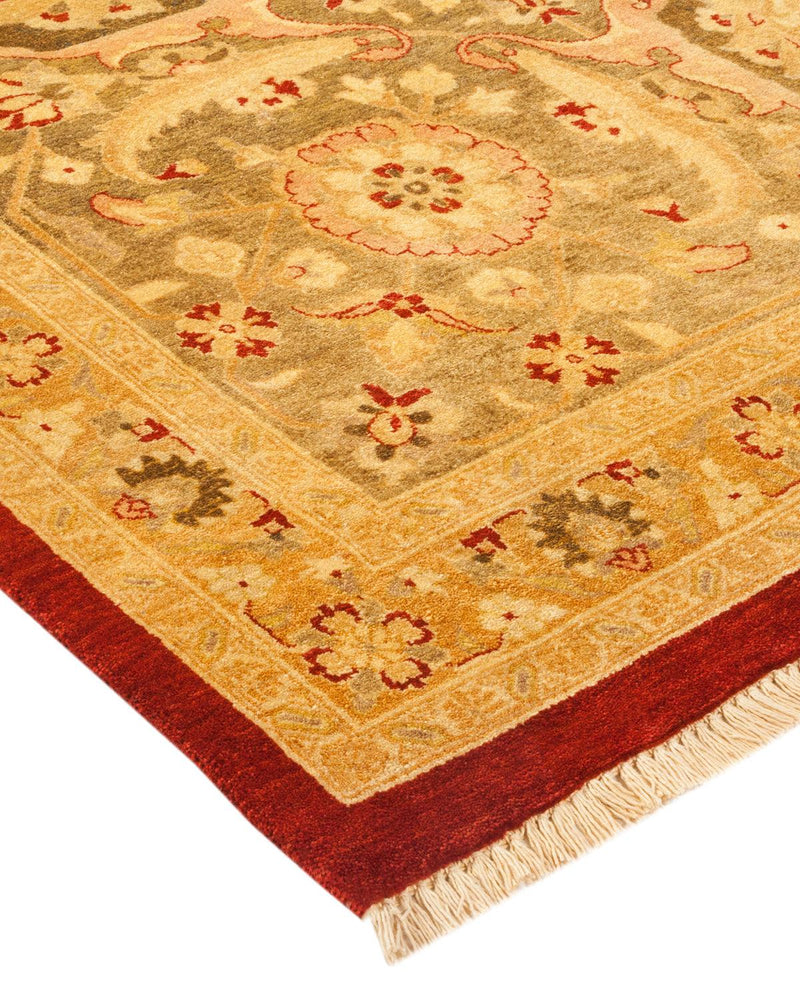 One-of-a-Kind Imported Hand-knotted Area Rug  - Orange, 8' 10" x 12' 1" - Modern Rug Importers