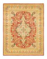 One-of-a-Kind Imported Hand-knotted Area Rug  - Orange, 8' 2" x 10' 10" - Modern Rug Importers