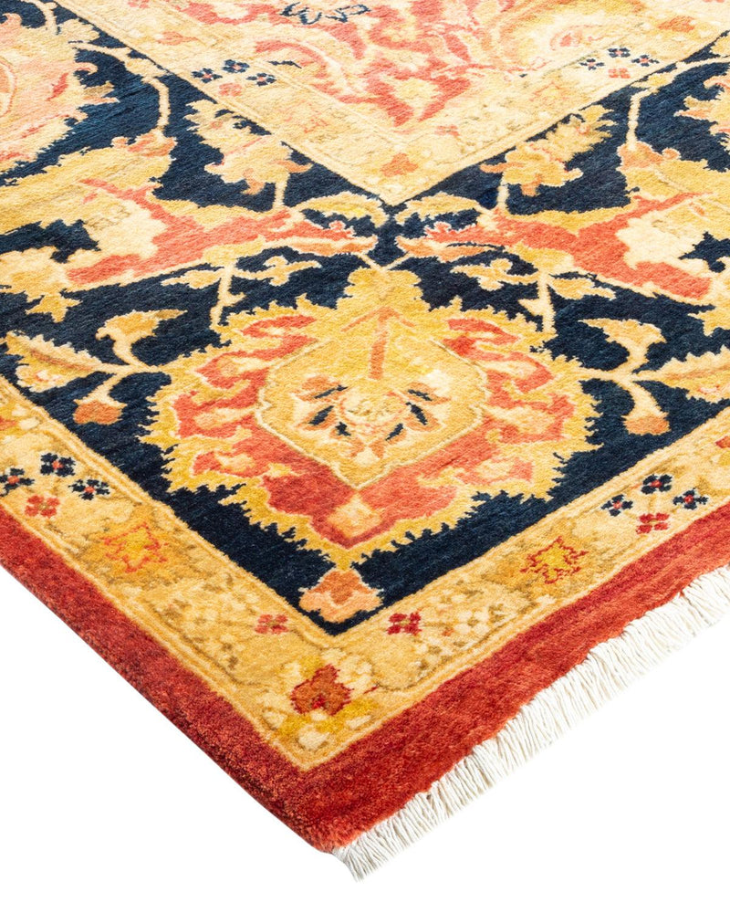 One-of-a-Kind Imported Hand-Knotted Area Rug  - Orange, 8' 2" x 10' 2" - Modern Rug Importers