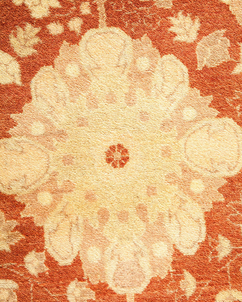 One-of-a-Kind Imported Hand-knotted Area Rug  - Orange, 8' 2" x 10' 2" - Modern Rug Importers