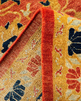 One-of-a-Kind Imported Hand-Knotted Area Rug  - Orange, 8' 2" x 10' 5" - Modern Rug Importers