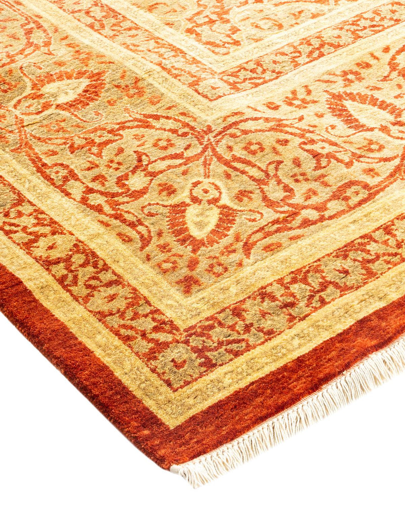 One-of-a-Kind Imported Hand-knotted Area Rug  - Orange, 8' 2" x 10' 8" - Modern Rug Importers