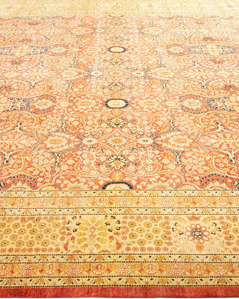 One-of-a-Kind Imported Hand-knotted Area Rug  - Orange, 8' 2" x 16' 1" - Modern Rug Importers