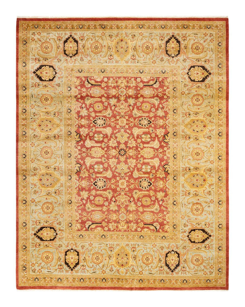 One-of-a-Kind Imported Hand-knotted Area Rug  - Orange,  8' 3" x 10' 2" - Modern Rug Importers