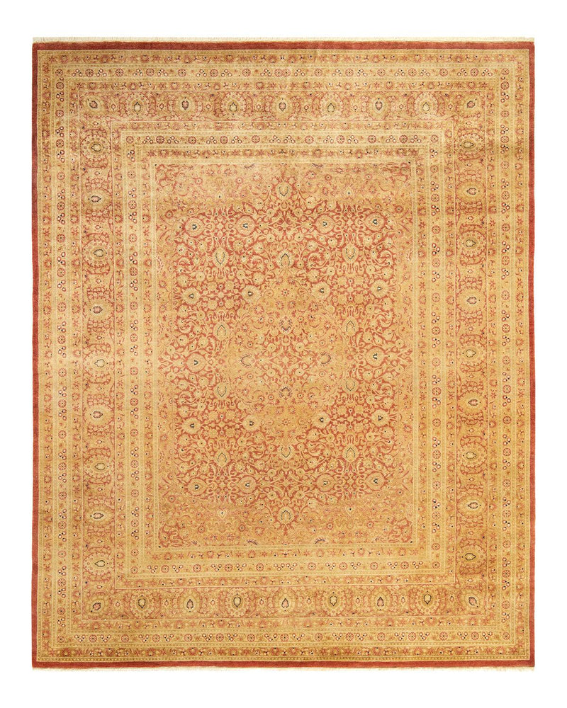 One-of-a-Kind Imported Hand-knotted Area Rug  - Orange, 8' 3" x 10' 3" - Modern Rug Importers