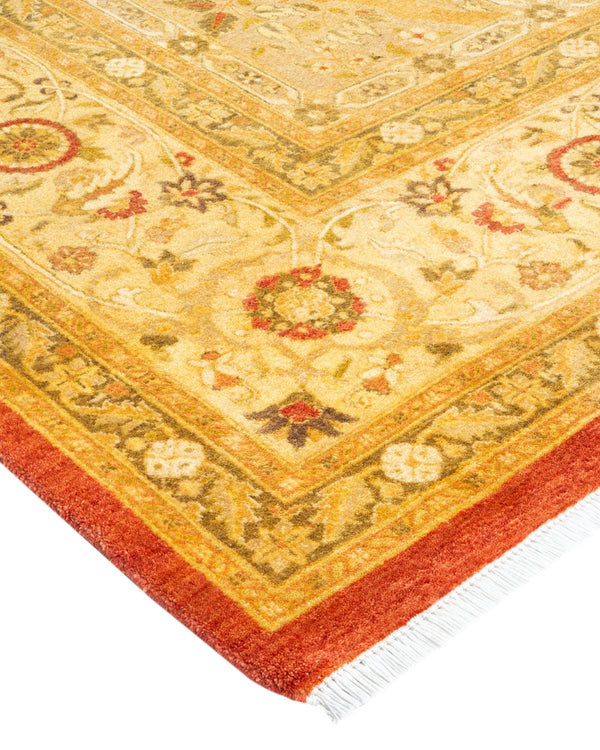 One-of-a-Kind Imported Hand-Knotted Area Rug  - Orange, 8' 3" x 10' 3" - Modern Rug Importers