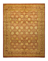 One-of-a-Kind Imported Hand-knotted Area Rug  - Orange, 8' 3" x 10' 4" - Modern Rug Importers