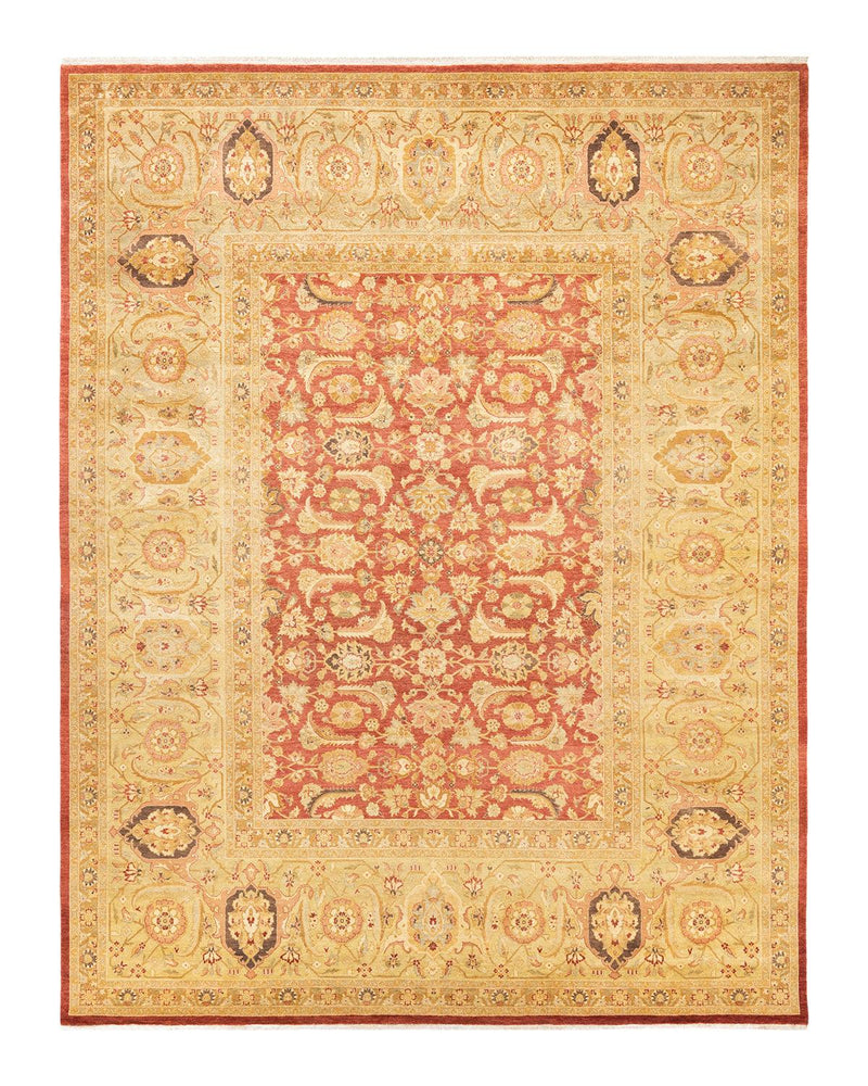One-of-a-Kind Imported Hand-knotted Area Rug  - Orange, 8' 3" x 10' 7" - Modern Rug Importers