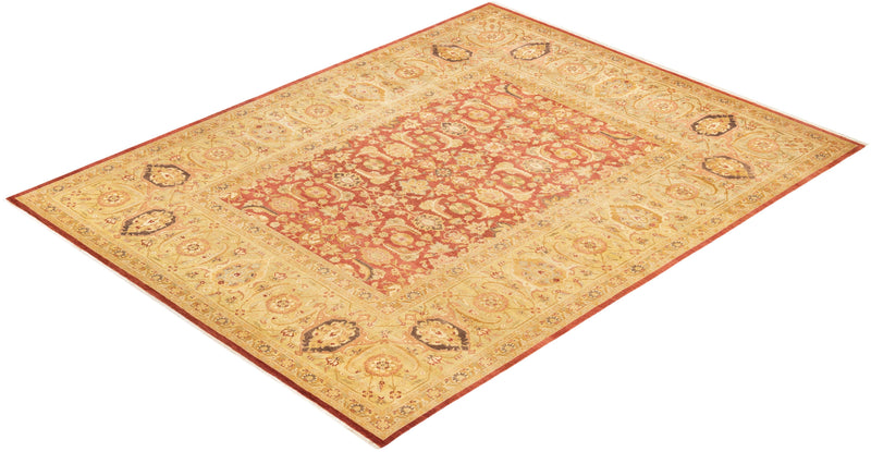 One-of-a-Kind Imported Hand-knotted Area Rug  - Orange, 8' 3" x 10' 7" - Modern Rug Importers