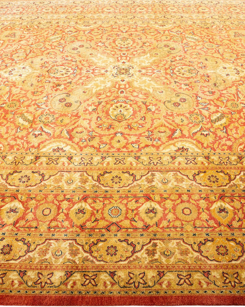 One-of-a-Kind Imported Hand-knotted Area Rug  - Orange, 8' 4" x 10' 1" - Modern Rug Importers