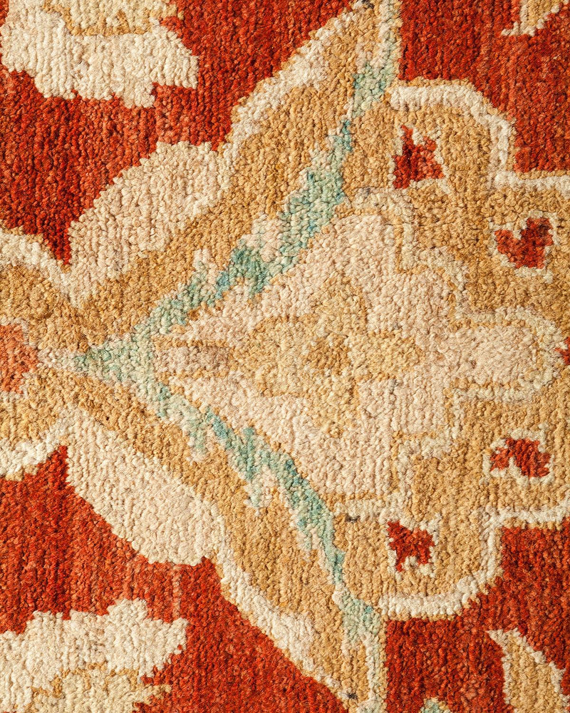 One-of-a-Kind Imported Hand-knotted Area Rug  - Orange, 8' 5" x 11' 1" - Modern Rug Importers