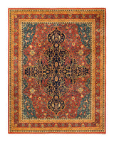One-of-a-Kind Imported Hand-knotted Area Rug  - Orange, 9' 1" x 12' 3" - Modern Rug Importers