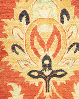 One-of-a-Kind Imported Hand-knotted Area Rug  - Orange, 9' 1" x 12' 7" - Modern Rug Importers