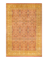 One-of-a-Kind Imported Hand-knotted Area Rug  - Orange, 9' 1" x 13' 9" - Modern Rug Importers